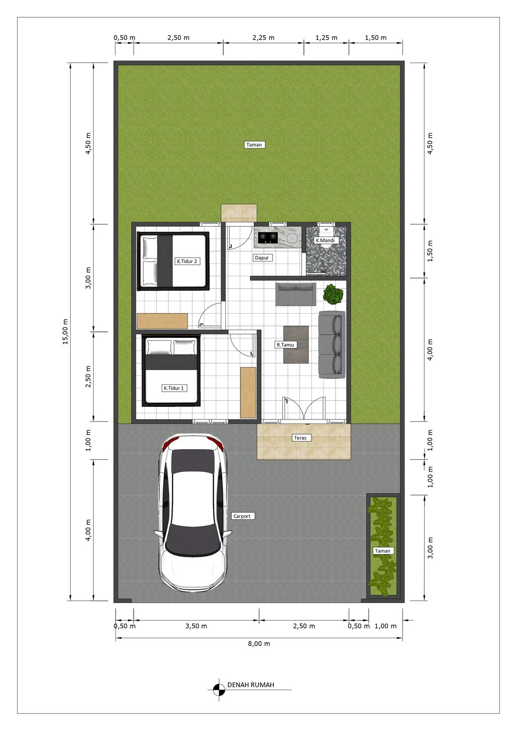 foto denah rumah tipe 36 perumahan SYAFA RESIDENCE 3
