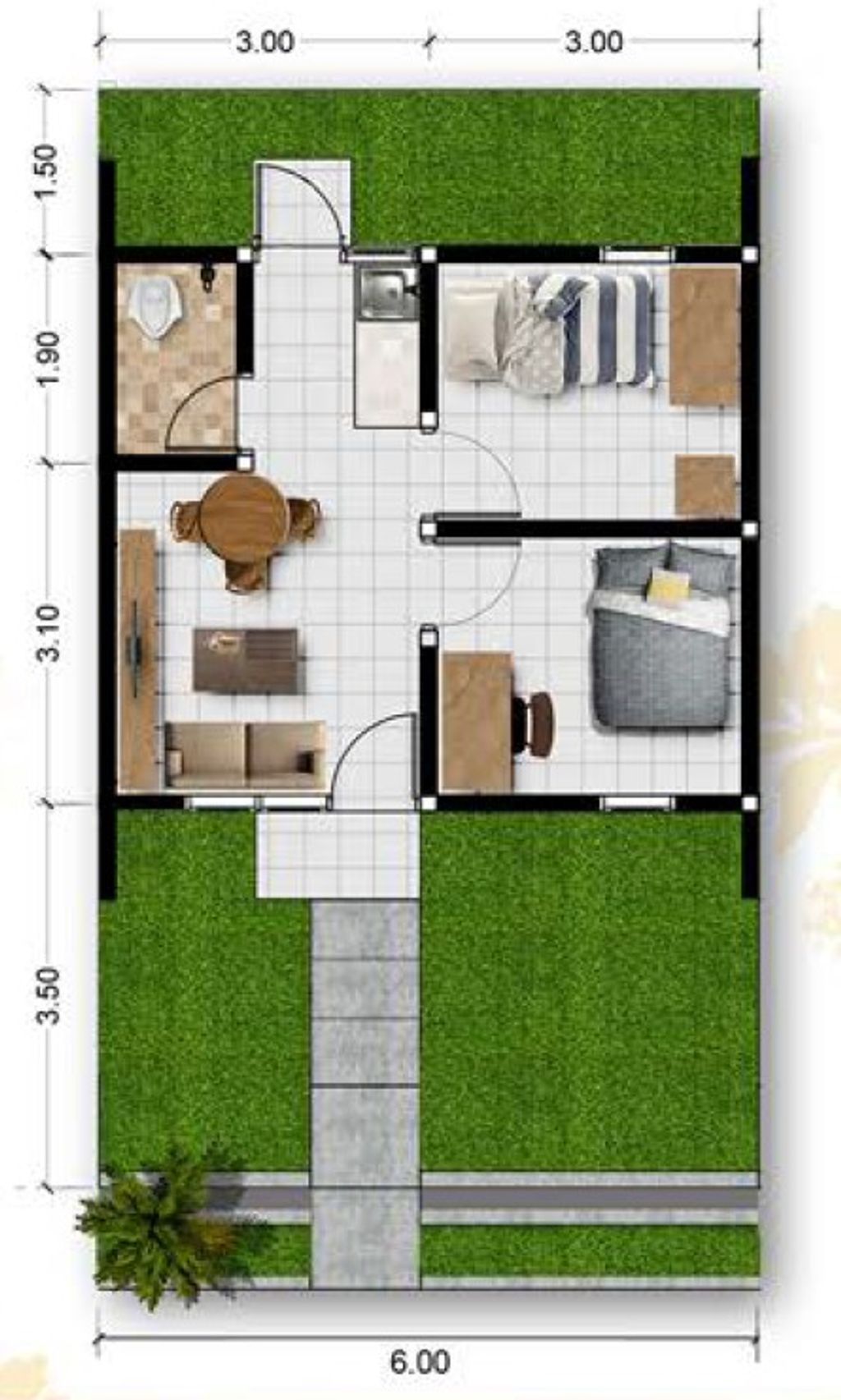 foto denah rumah tipe barong costum perumahan TAMAN BUKIT NIRWANA TAHAP 3