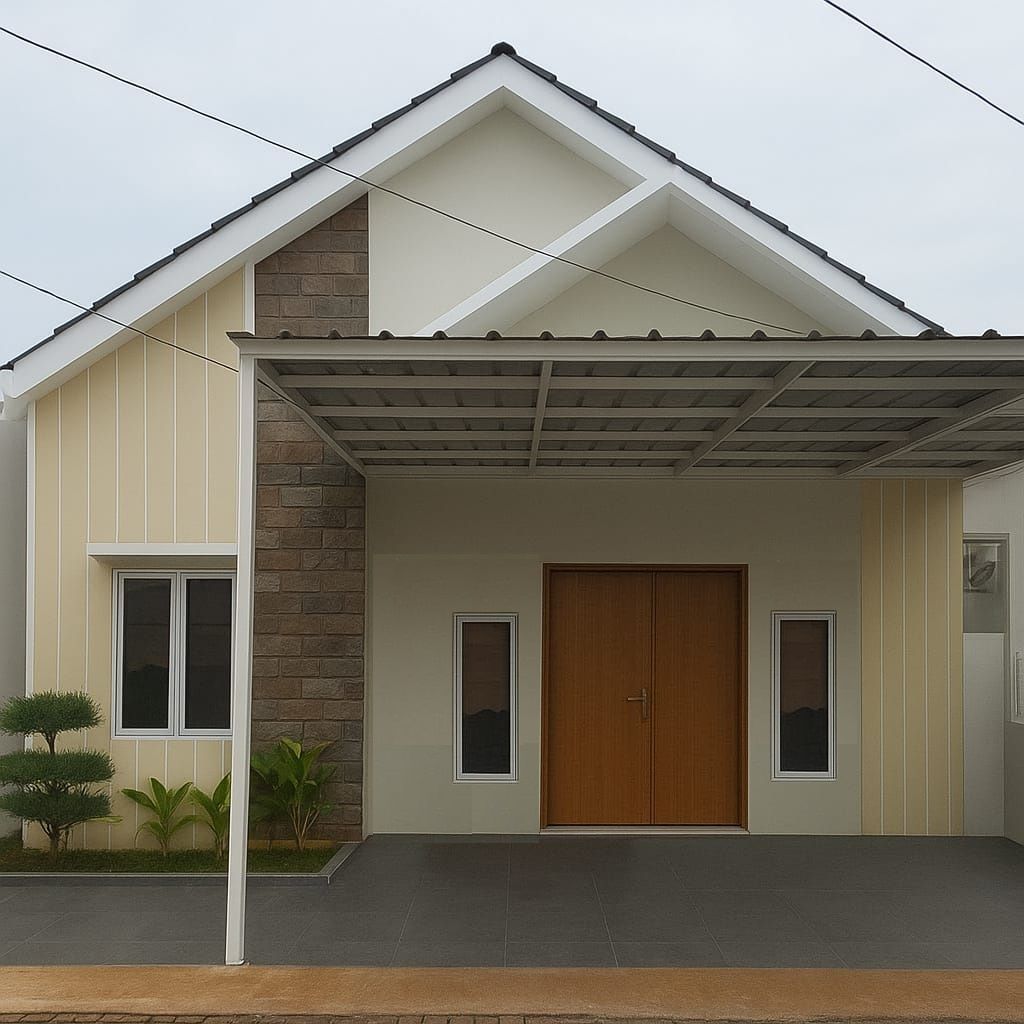 foto tampak rumah tipe 70 perumahan PERMATA AGUNG 5