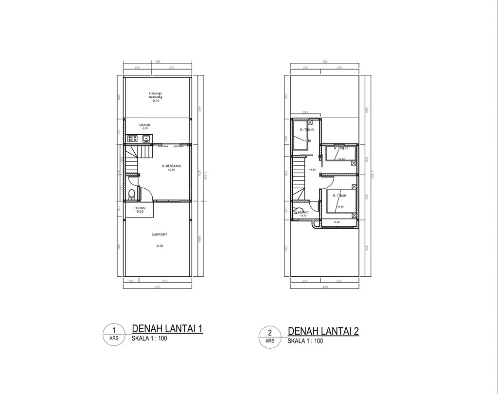 foto denah rumah tipe 45 Compact Minimalis HC (560) perumahan Cluster Everton