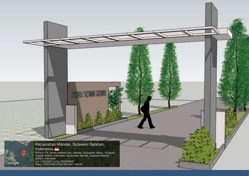 foto gerbang perumahan AKNA TOWN HOUSE