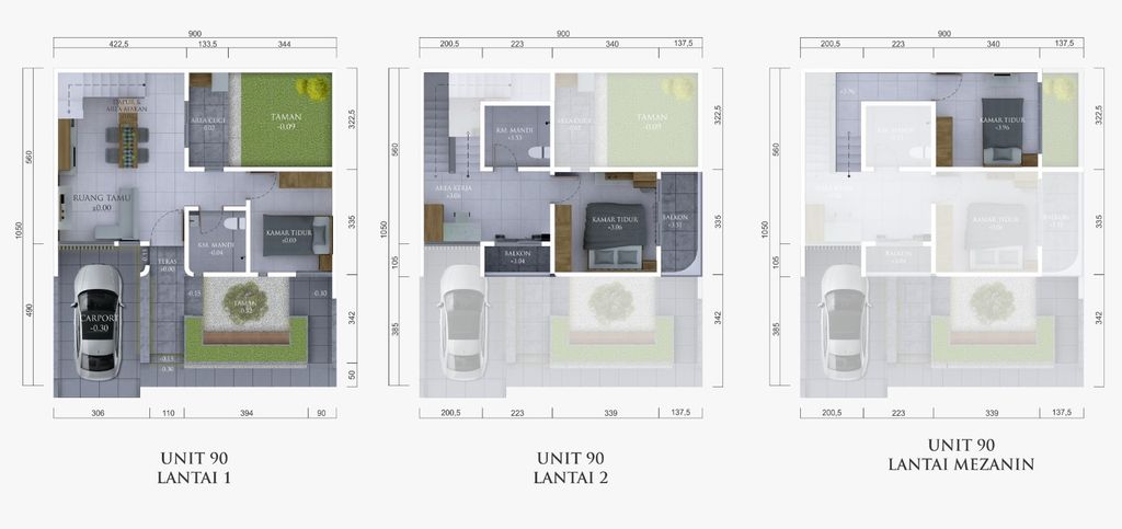 foto denah rumah tipe THE VENTURER 90 perumahan Perumahan Celesta The Maaya