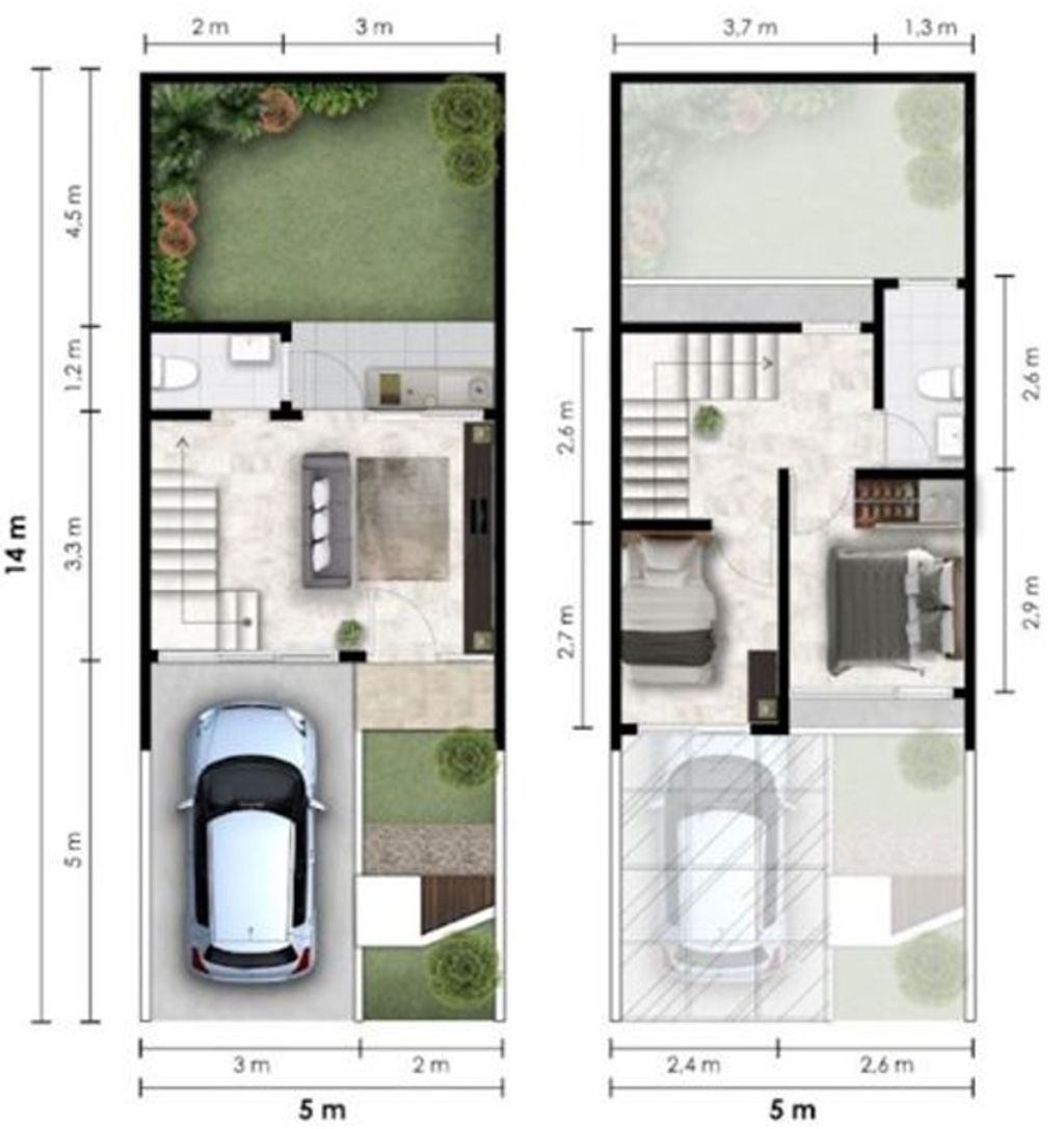 foto denah rumah tipe RIVERGATE H.20.92 perumahan GARDENS AT CANDI SAWANGAN (NEW)