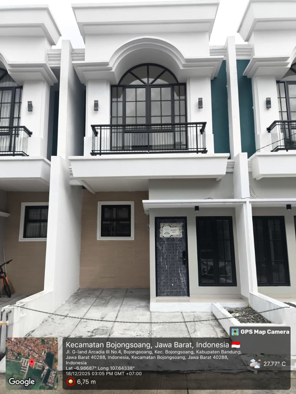 foto tampak rumah tipe 54 New Compact HC Classic (3KT) (592) perumahan G-Land Arcadia Buahbatu