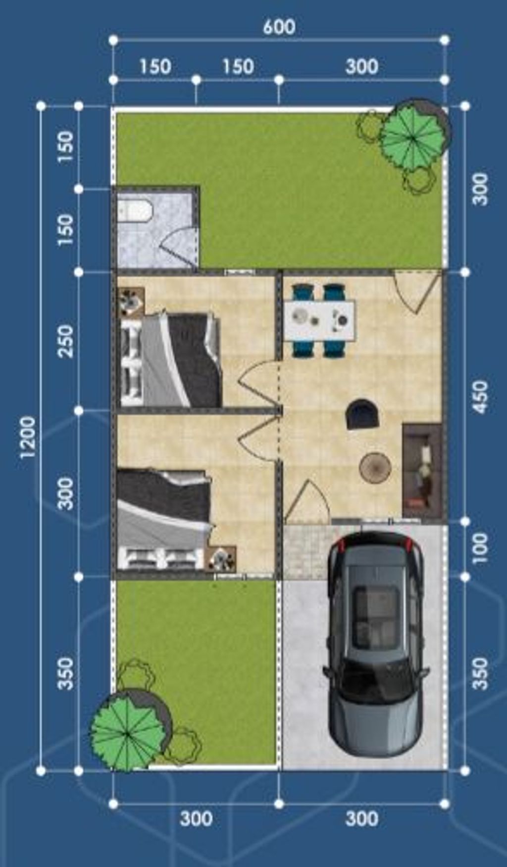 foto denah rumah tipe Subsidi perumahan AKNA TOWN HOUSE