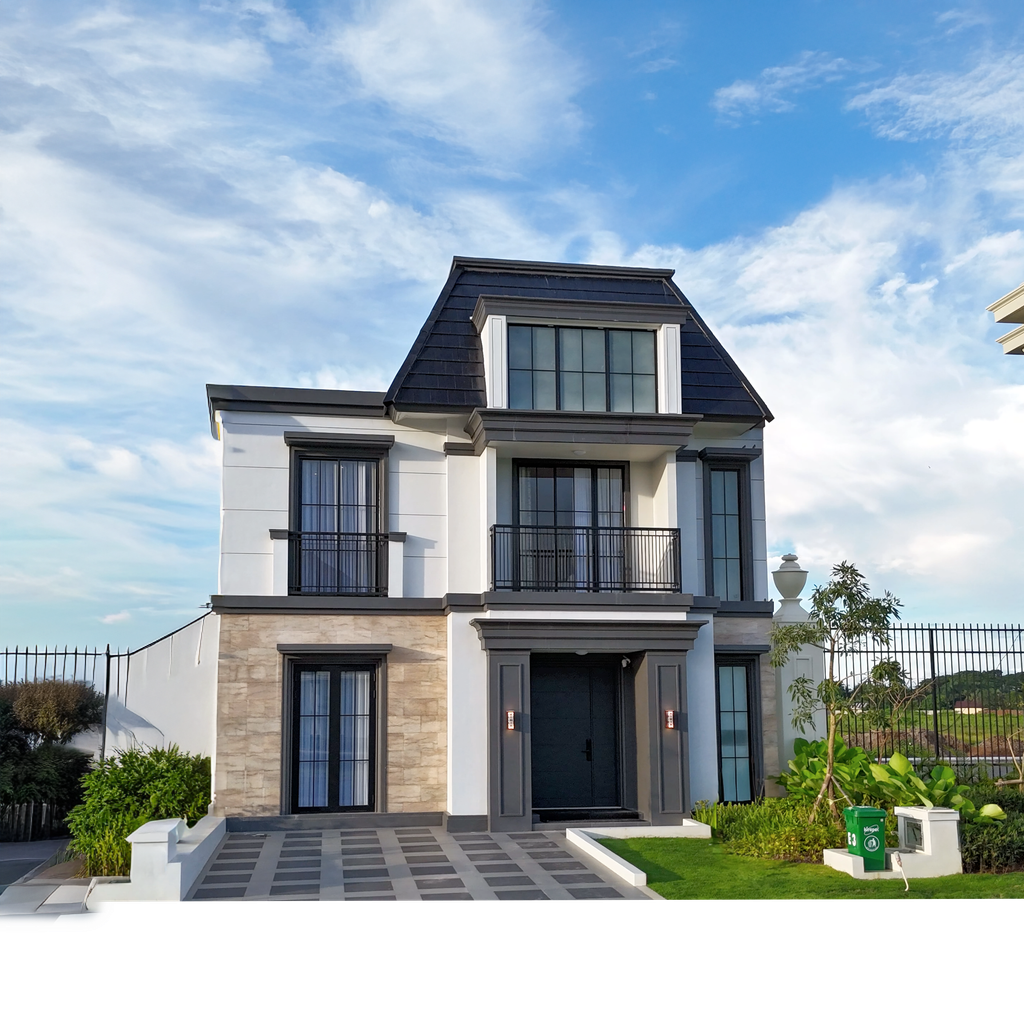 foto tampak rumah tipe ENORA (E3/025) perumahan CitraLand Tallasa City