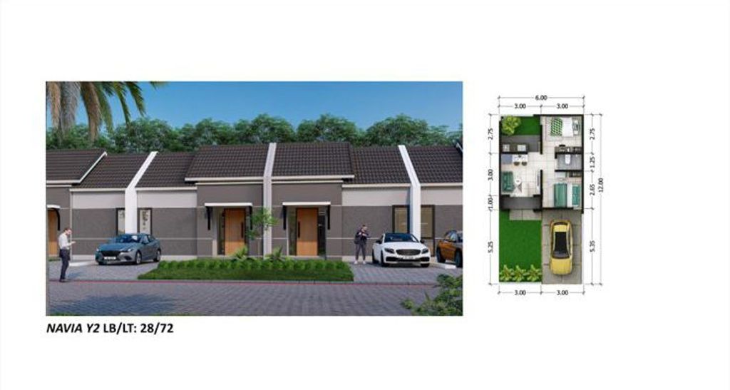 foto denah rumah tipe NAVIA Y2 perumahan Grand Alexandria Tahap 3