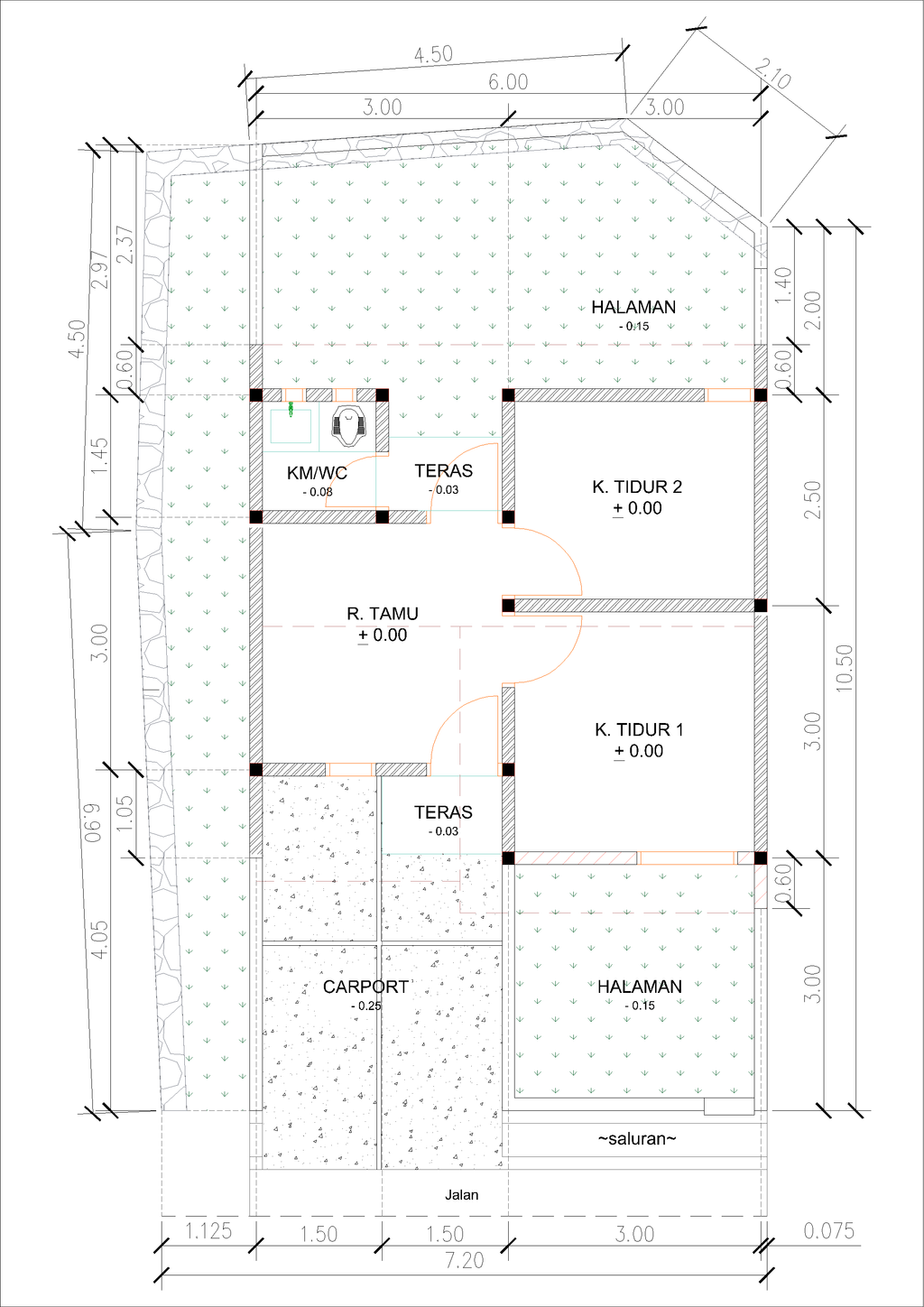 foto denah rumah tipe DR14-1A (2025) perumahan Taman Warnasari Indah I