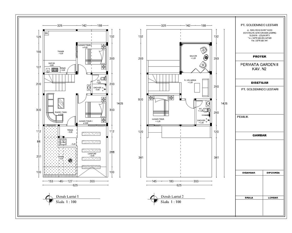 foto denah rumah tipe N-2 PGR perumahan PERMATA REGENCY TAHAP 2