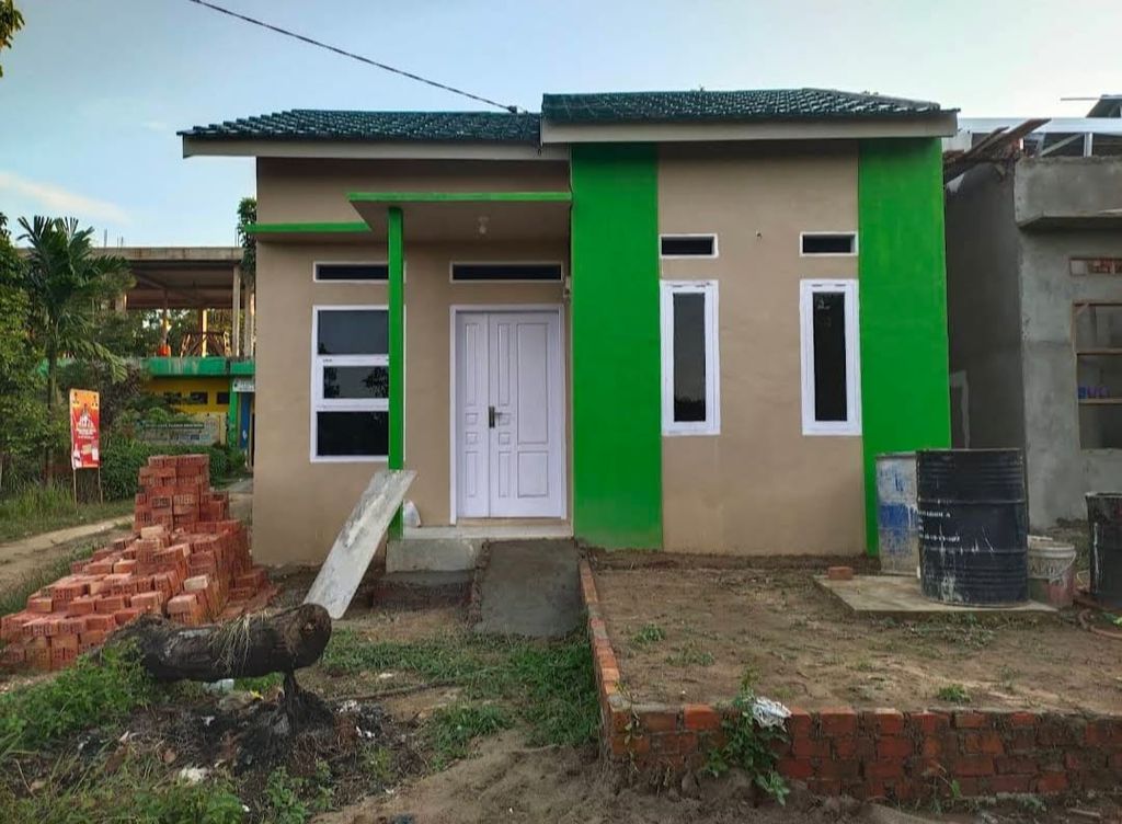 foto tampak rumah tipe 36 perumahan MAZAYA RESIDENCE