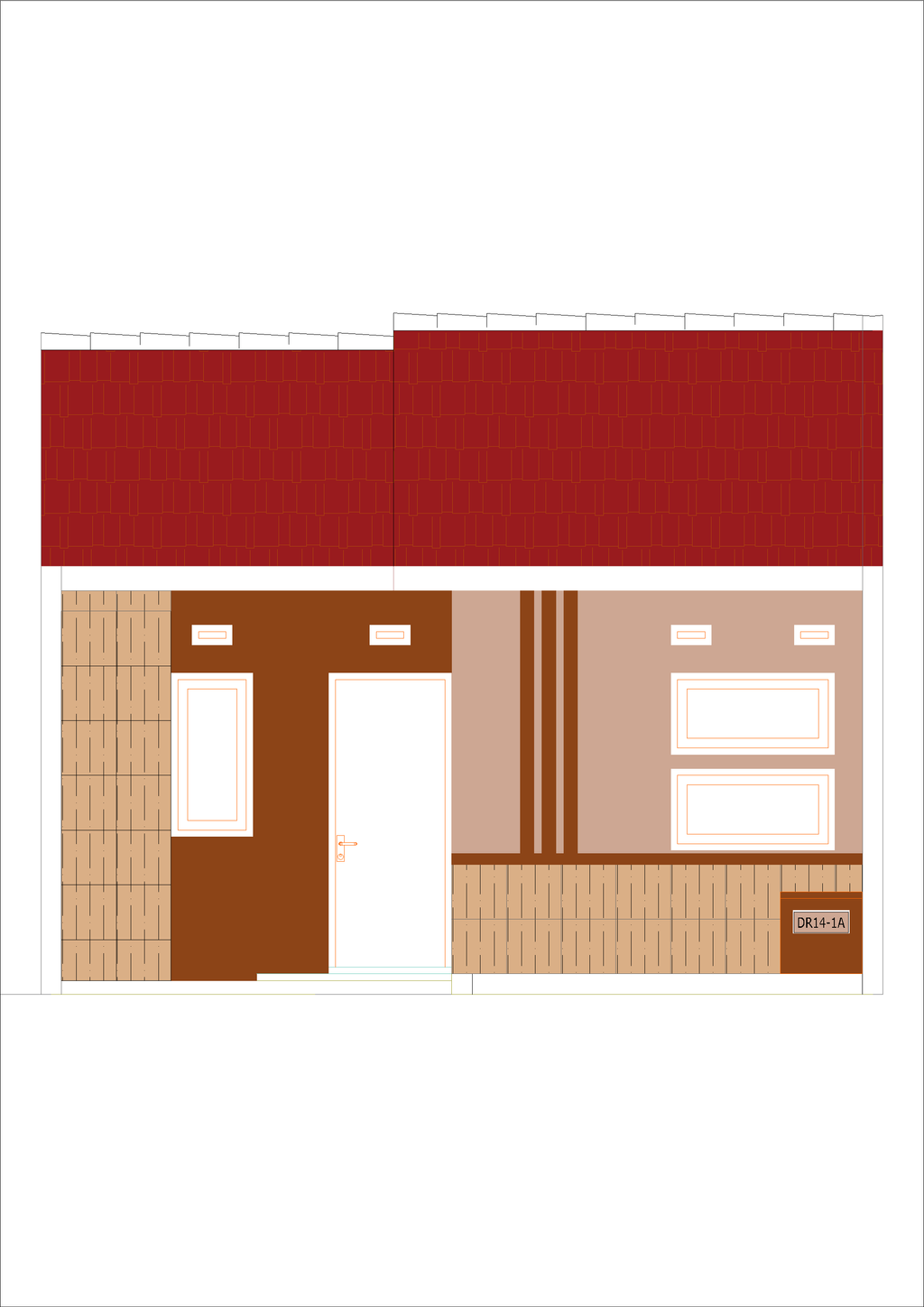 foto tampak rumah tipe DR14-1A (2025) perumahan Taman Warnasari Indah I