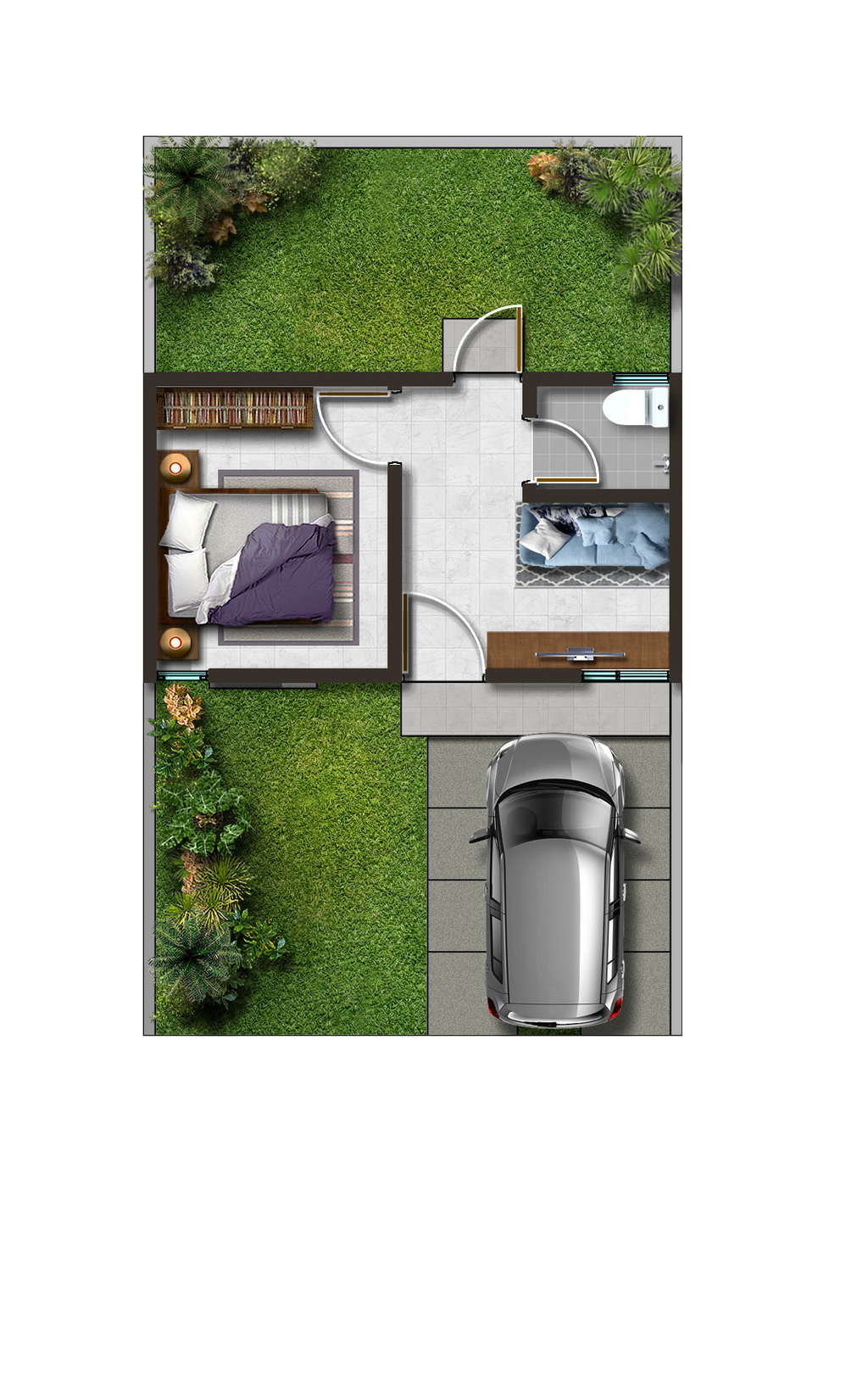 foto denah rumah tipe ALANA perumahan CLUSTER AMARTHYA