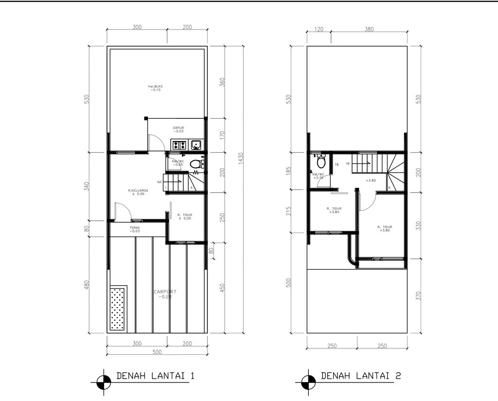 foto denah rumah tipe 43 Compact (3 kamar) (522) perumahan Cluster Beverly