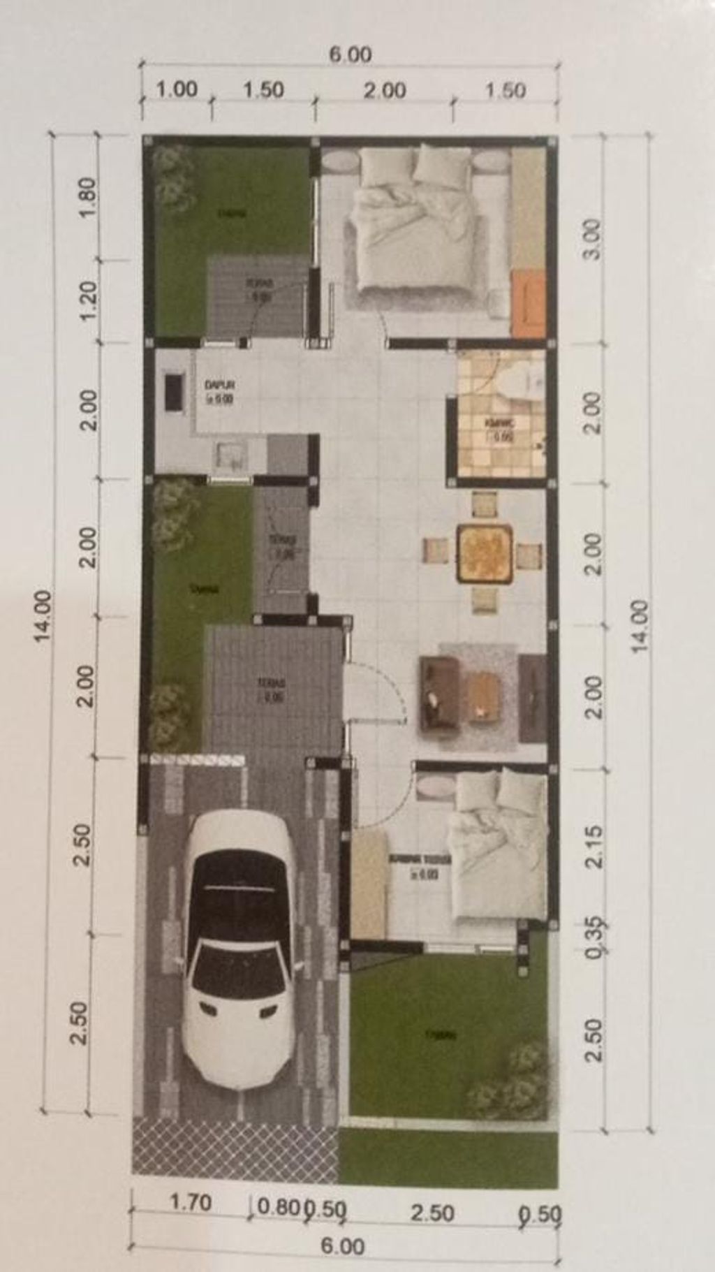 foto denah rumah tipe SALVIA31 perumahan Garden Residence Tahap 3