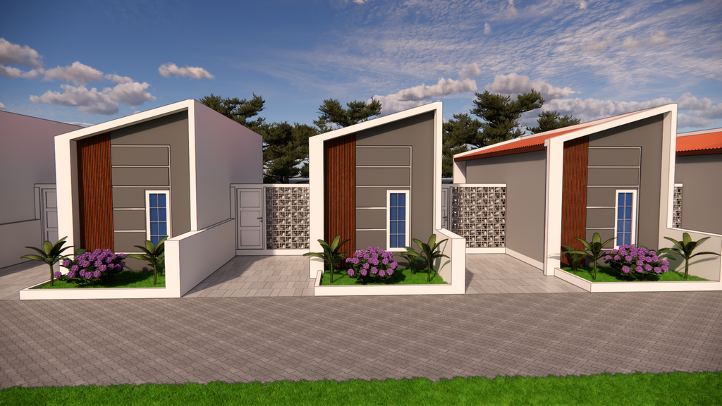 foto tampak rumah tipe Garnett 27/72 perumahan GRAND KEMAYORAN TAHAP 3