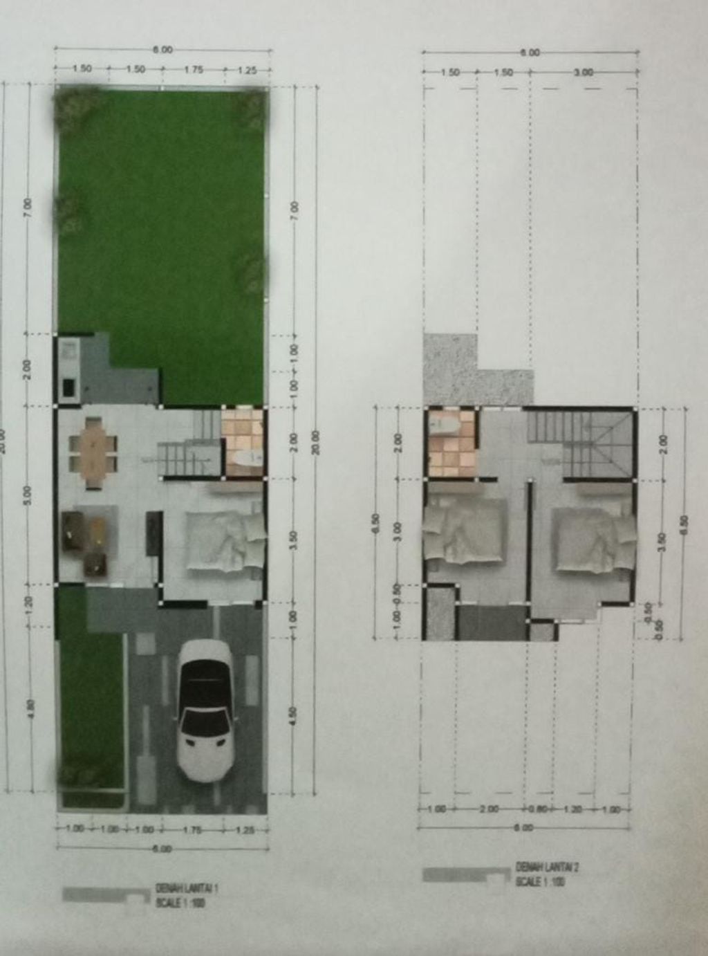 foto denah rumah tipe SALVIA21 perumahan Garden Residence Tahap 3