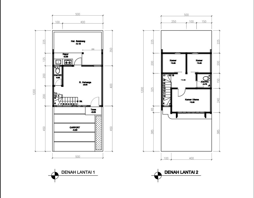 foto denah rumah tipe 50 Compact 3 Kamar HC (522) perumahan G-Land Ciwastra Park 2