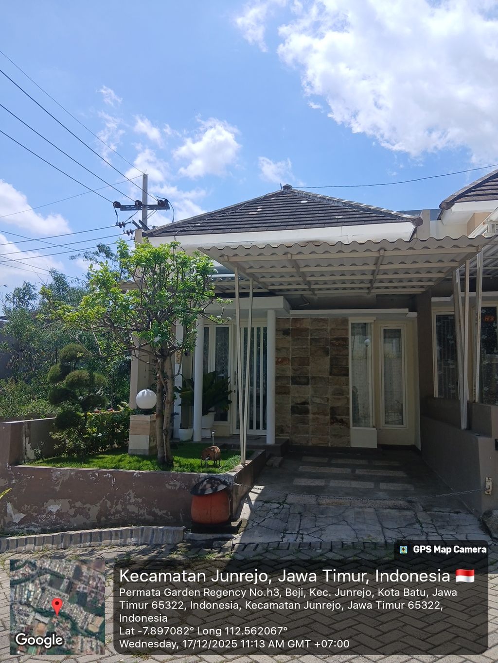 foto tampak rumah tipe H-5 PGR perumahan PERMATA REGENCY TAHAP 2