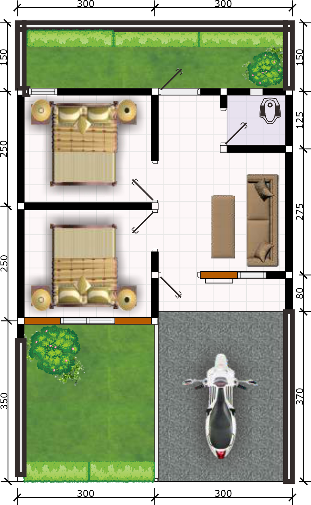 foto denah rumah tipe 30 New perumahan cempaka village 2