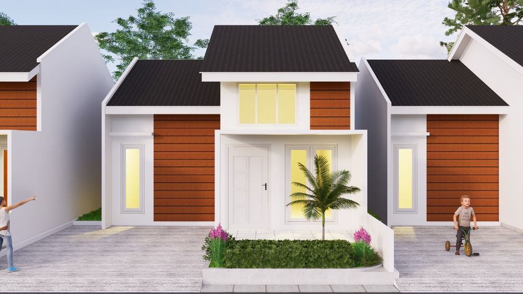 foto tampak rumah tipe 36 perumahan AMARAJA RESIDENCE 2