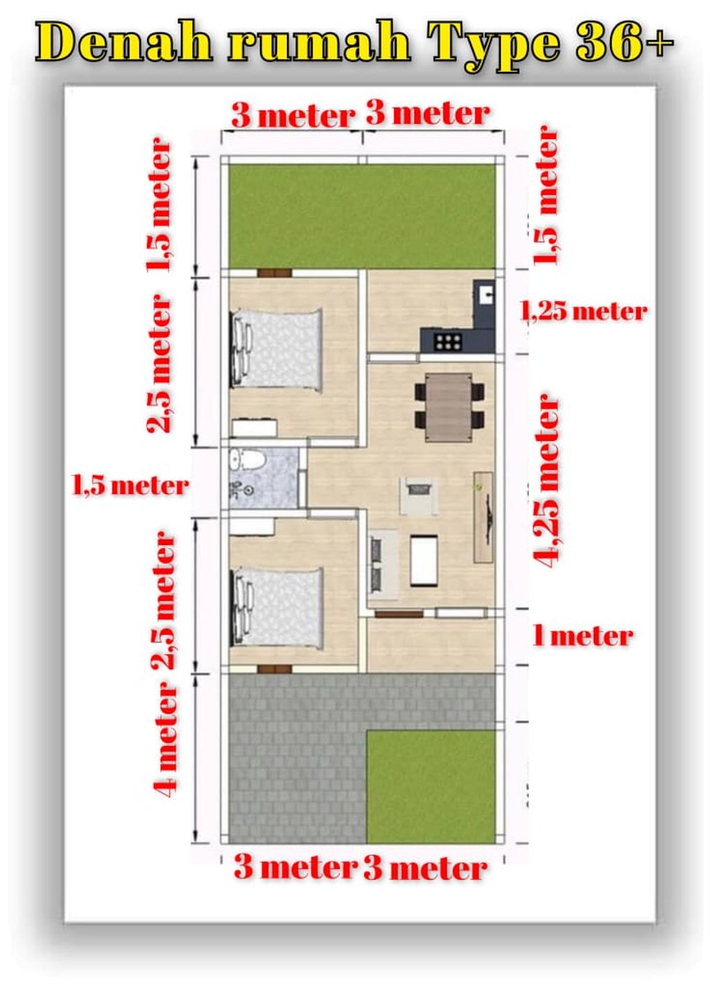 foto denah rumah tipe Blok A perumahan Perumahan Griya Hasanah