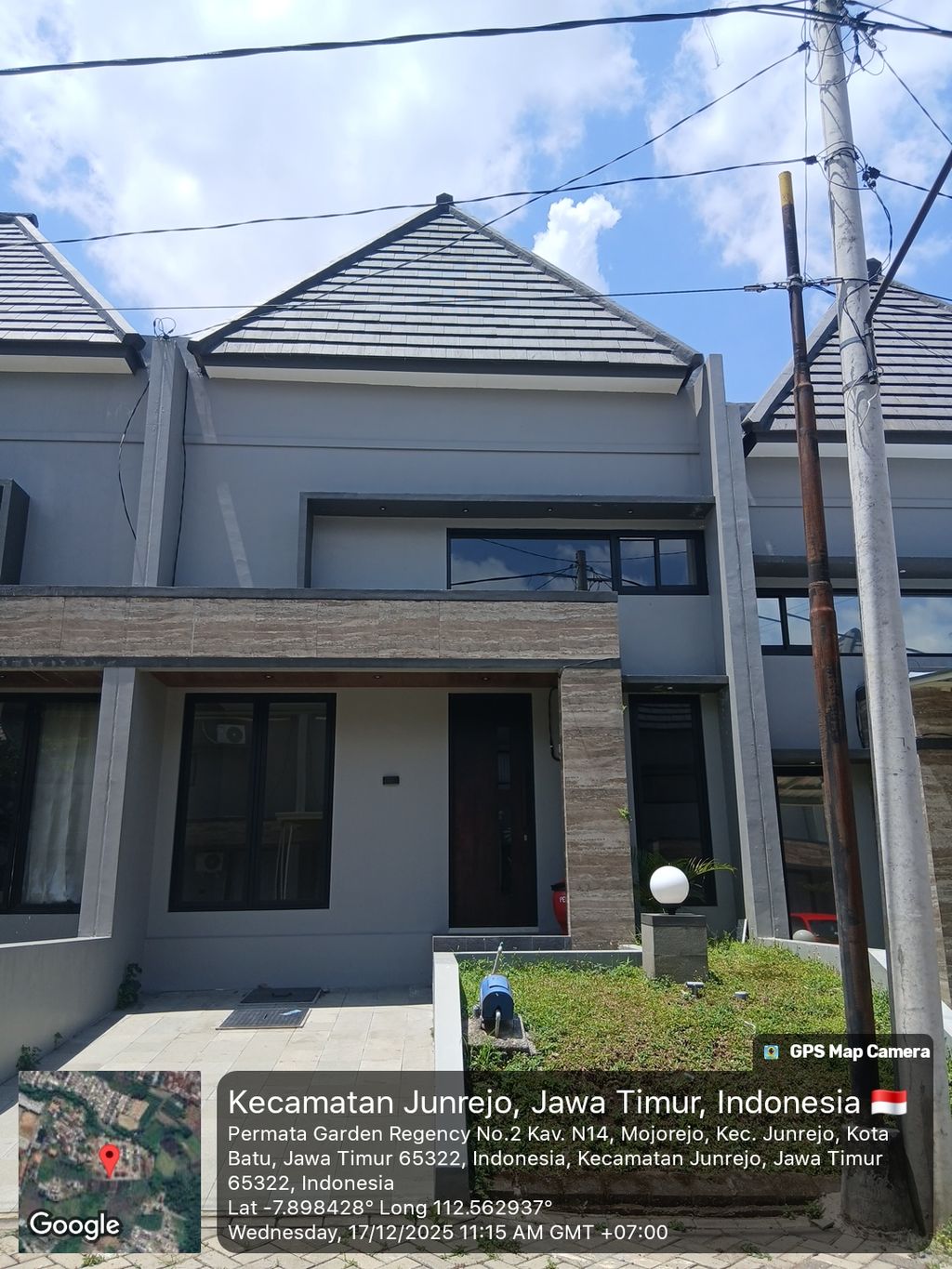 foto tampak rumah tipe O-7 PGR perumahan PERMATA REGENCY TAHAP 2