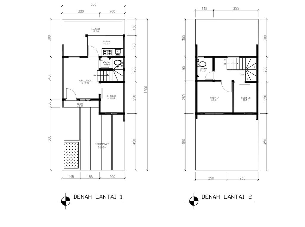 foto denah rumah tipe 43 Compact (3 kamar) (454) perumahan G-Land Canola Residence