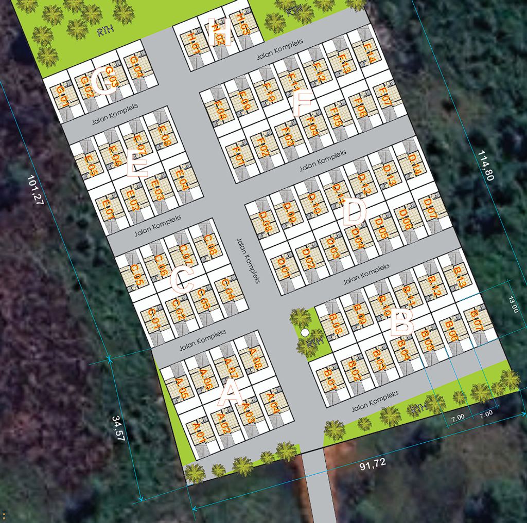 foto denah rumah tipe SUBSIDI perumahan PRATAMA RESIDENCE