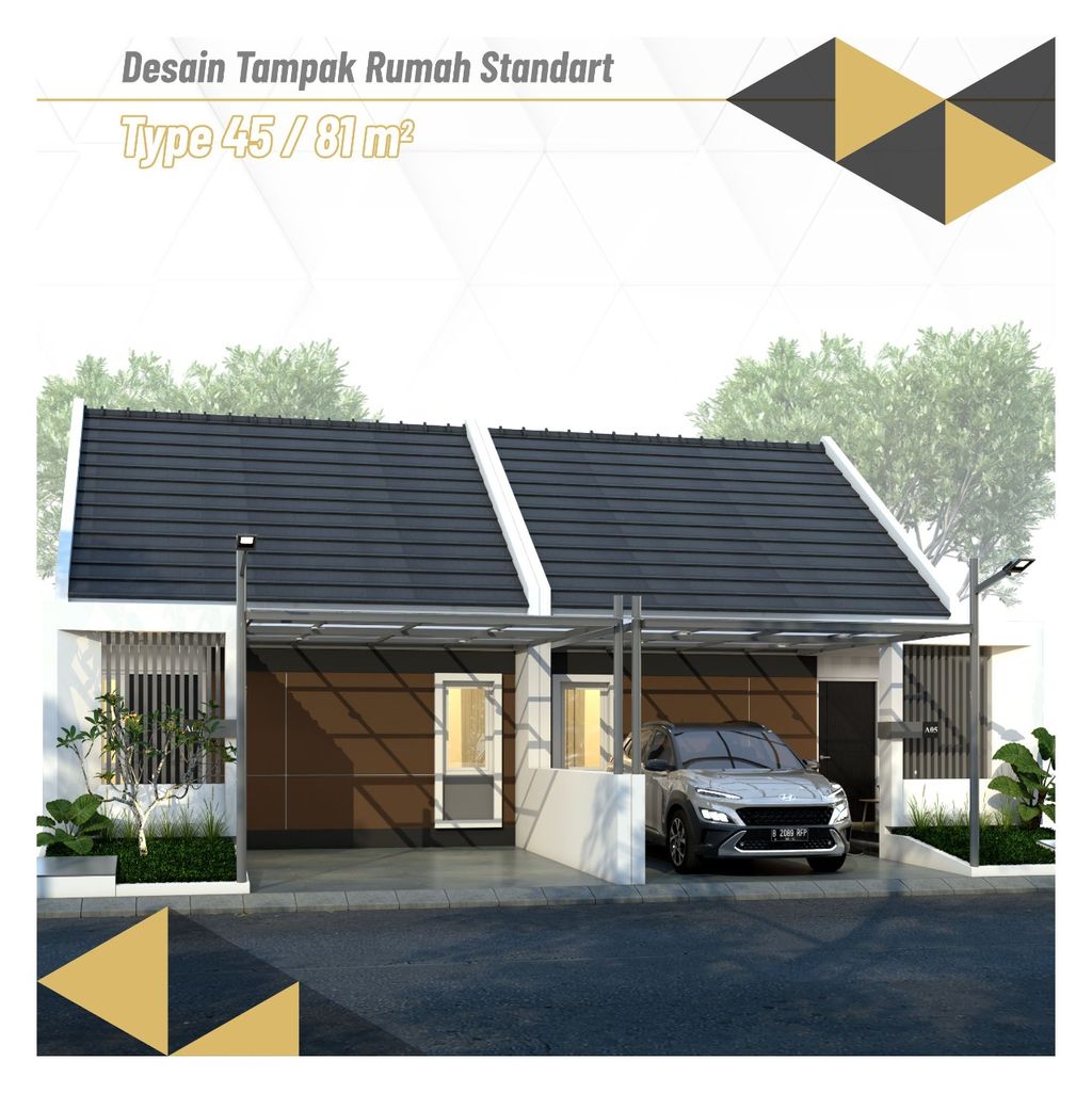 foto tampak rumah tipe 45 perumahan BALE AGUNG KALIGELANG 2 PENGEMBANGAN