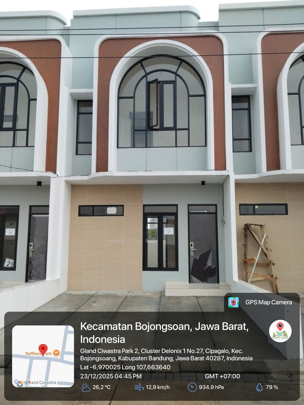 foto tampak rumah tipe 50 Compact 3 Kamar HC (500) perumahan G-Land Ciwastra Park 2