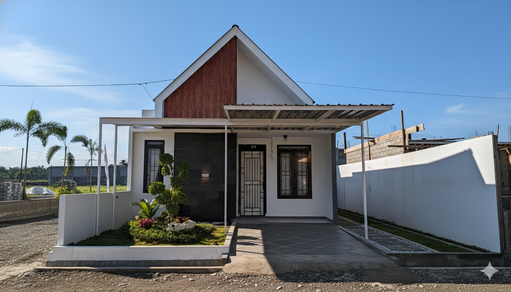 foto tampak rumah tipe 36 perumahan GREEN PESONA KALUKUBULA 1 TAHAP 1