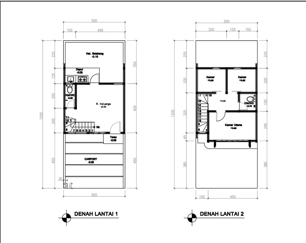foto denah rumah tipe 50 Compact 3 Kamar HC (500) perumahan G-Land Ciwastra Park 2