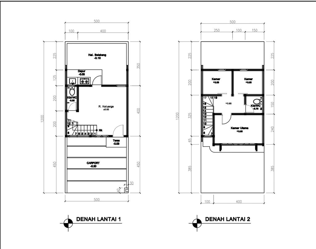 foto denah rumah tipe 50 Compact 3 Kamar HC (526) perumahan G-Land Ciwastra Park 2
