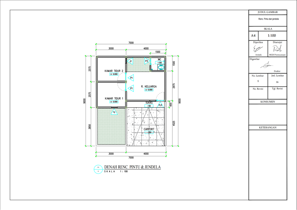 foto denah rumah tipe 30/63 perumahan MARISON REGENCY TEGAL