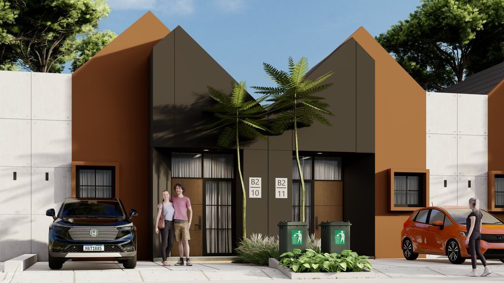 foto tampak rumah tipe VERDANA 36/72 perumahan BUMI RAKATA RAWA ARUM