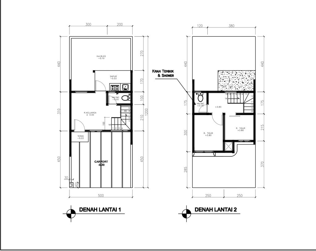 foto denah rumah tipe 38 Compact 2 Kamar HC (456) perumahan G-Land Ciwastra Park 2