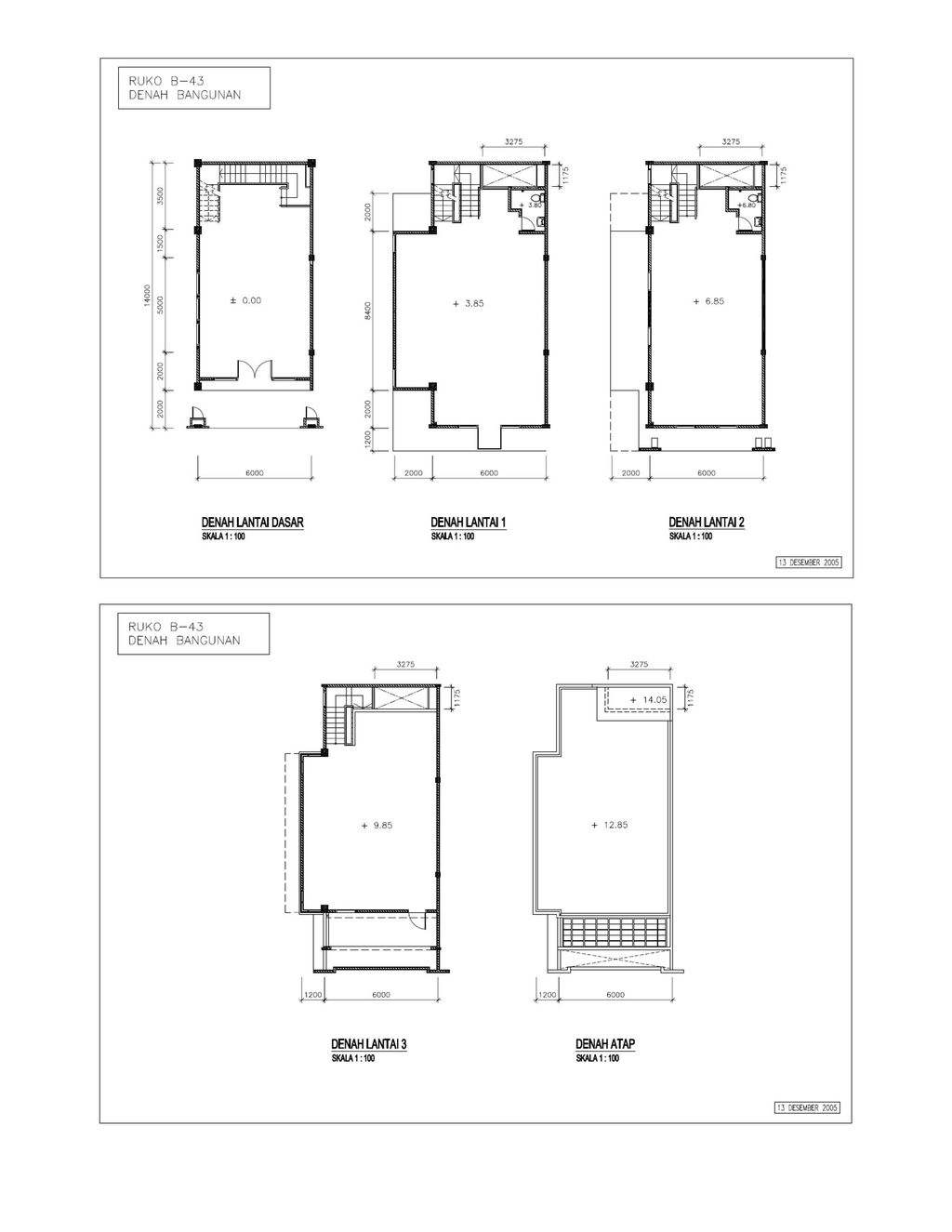foto denah rumah tipe Ruko B perumahan Ruko Paskal Hyper Square