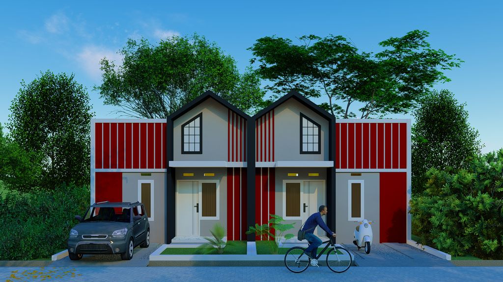 foto tampak rumah tipe 36/72 perumahan TAMSAN LAND