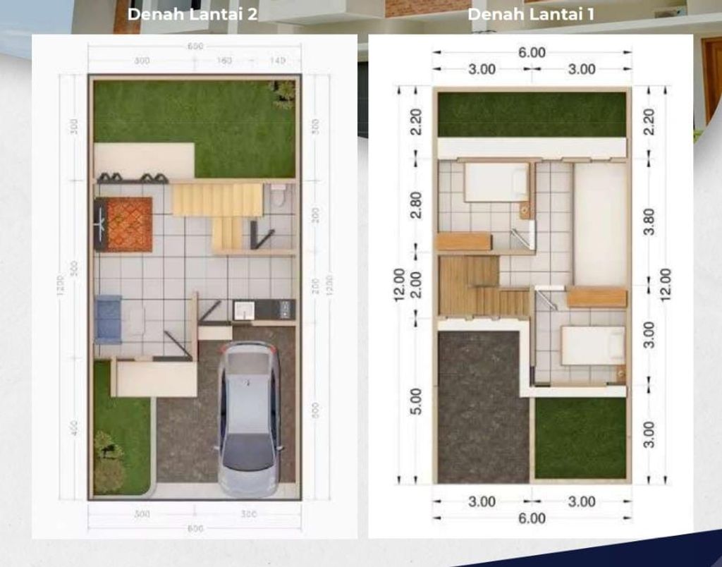 foto denah rumah tipe 65 perumahan PERUMAHAN TJOKRO BOULEVARD