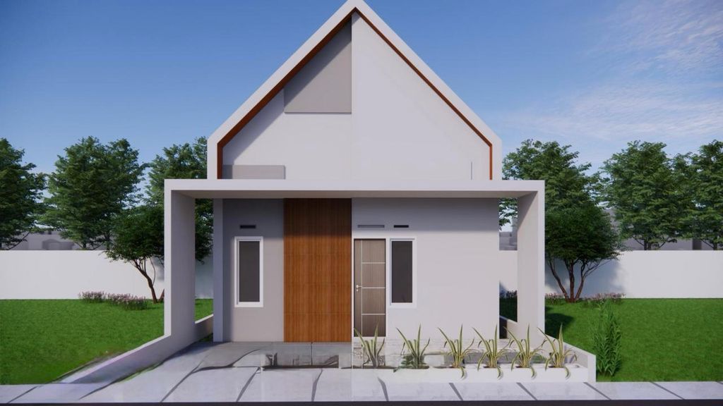 foto tampak rumah tipe 36 perumahan GANTUNG BRIDGE RESIDENCE