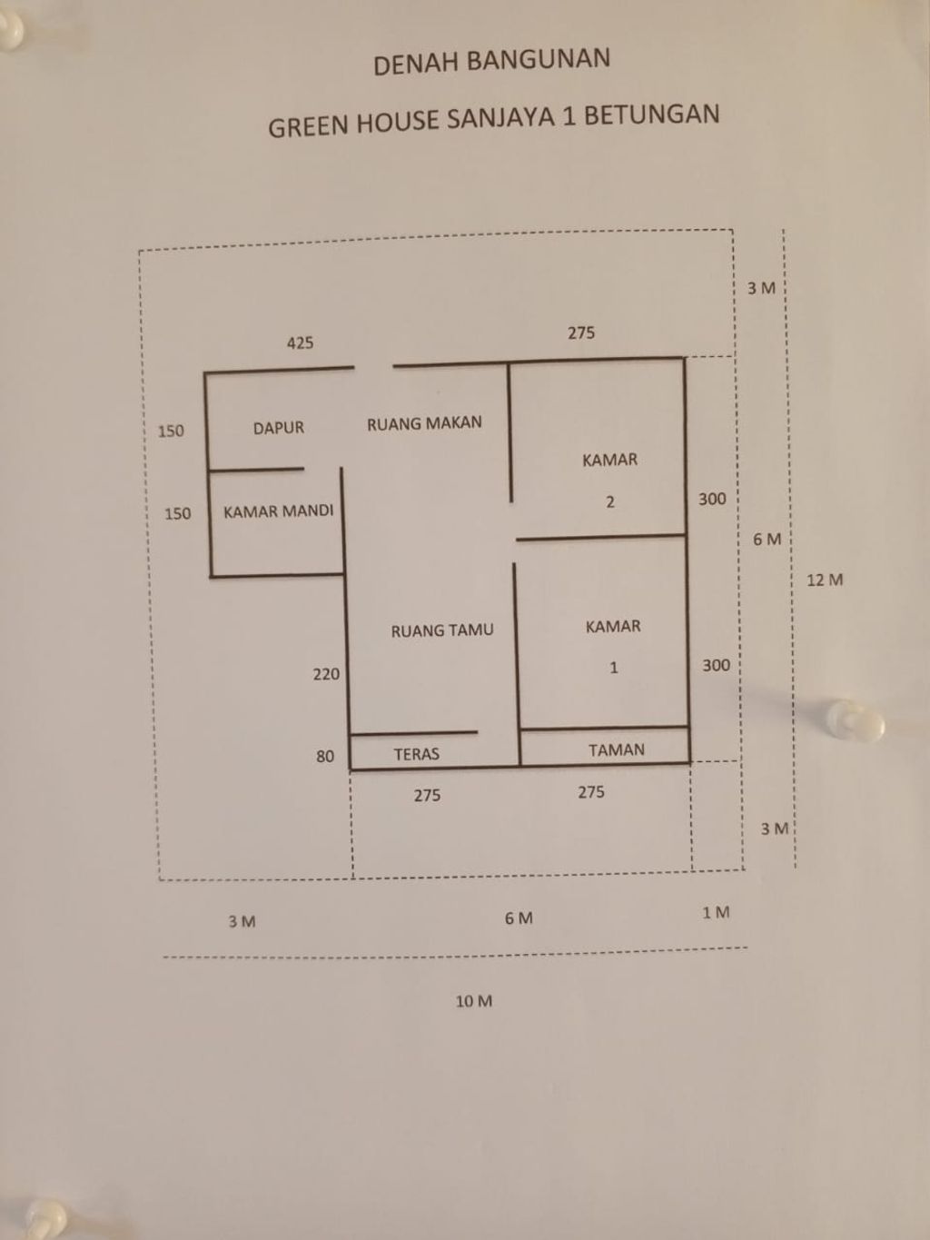 foto denah rumah tipe 36 perumahan GRAND HOUSE SANJAYA I