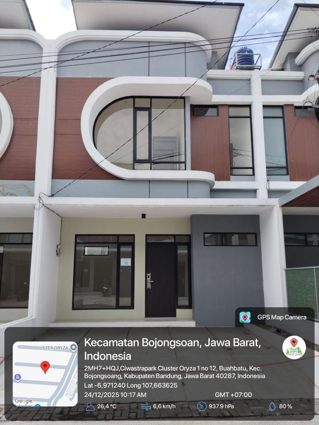 foto tampak rumah tipe 57 Compact High Ceiling (3KT) (572) perumahan G-Land Ciwastra Park 2