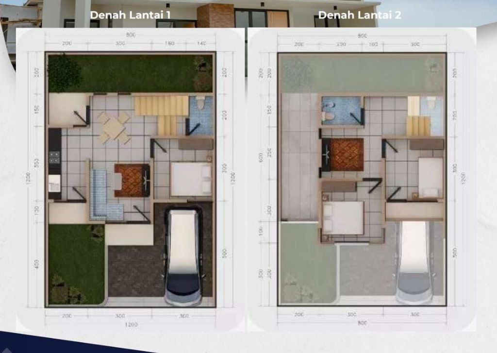 foto denah rumah tipe 90 perumahan PERUMAHAN TJOKRO BOULEVARD