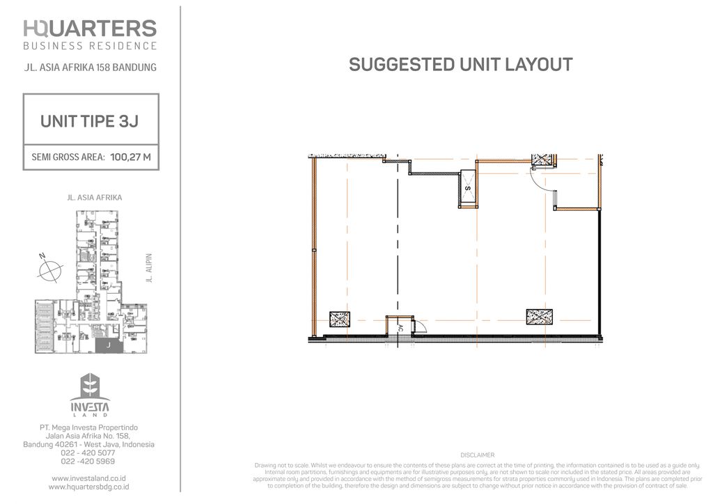 foto denah rumah tipe 3J perumahan HQUARTERS BUSINESS RESIDENCE
