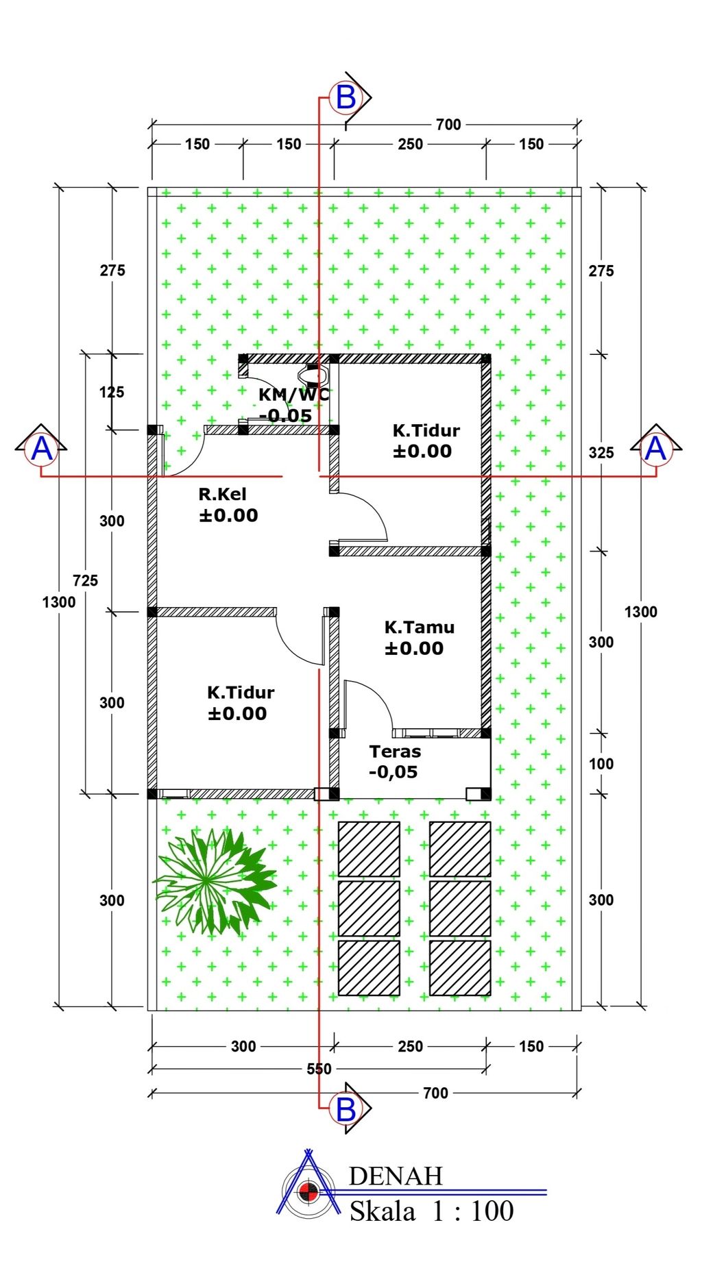 foto denah rumah tipe 36/91 perumahan Grand Sangatta Regency 2