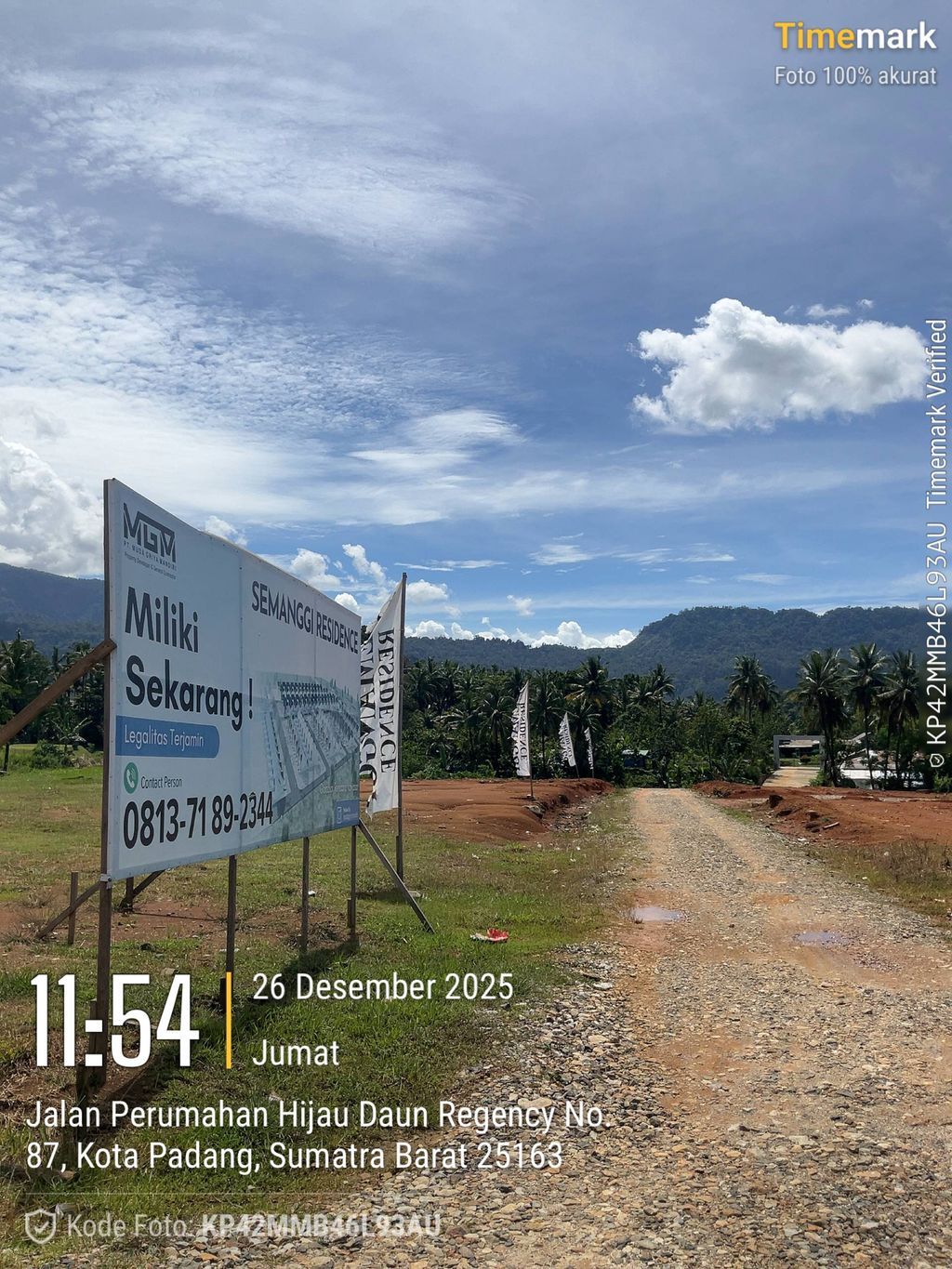 foto posisi tengah perumahan Semanggi Residence