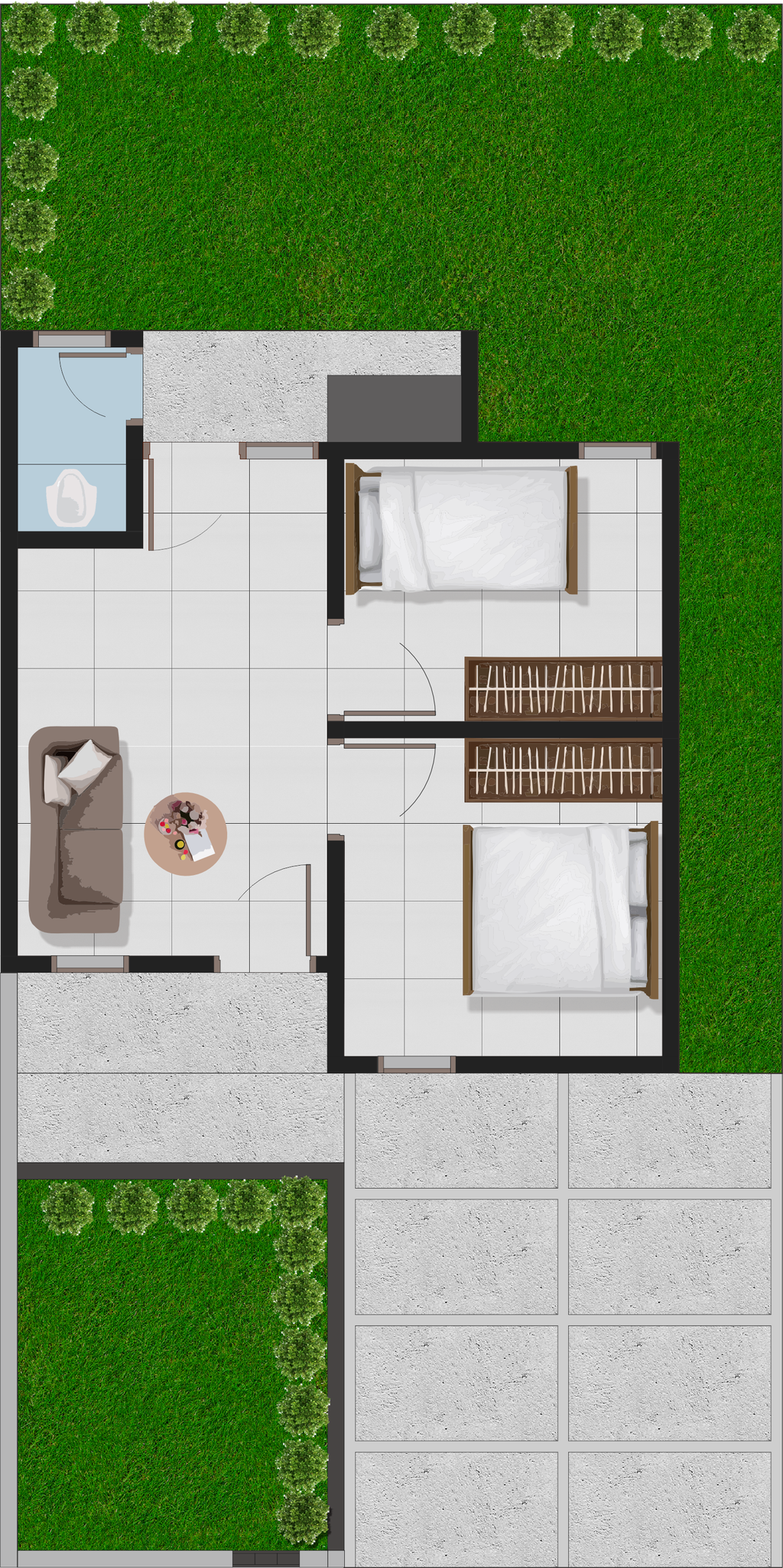 foto denah rumah tipe 36/98 perumahan BINTANG ROYAL RESIDENCE