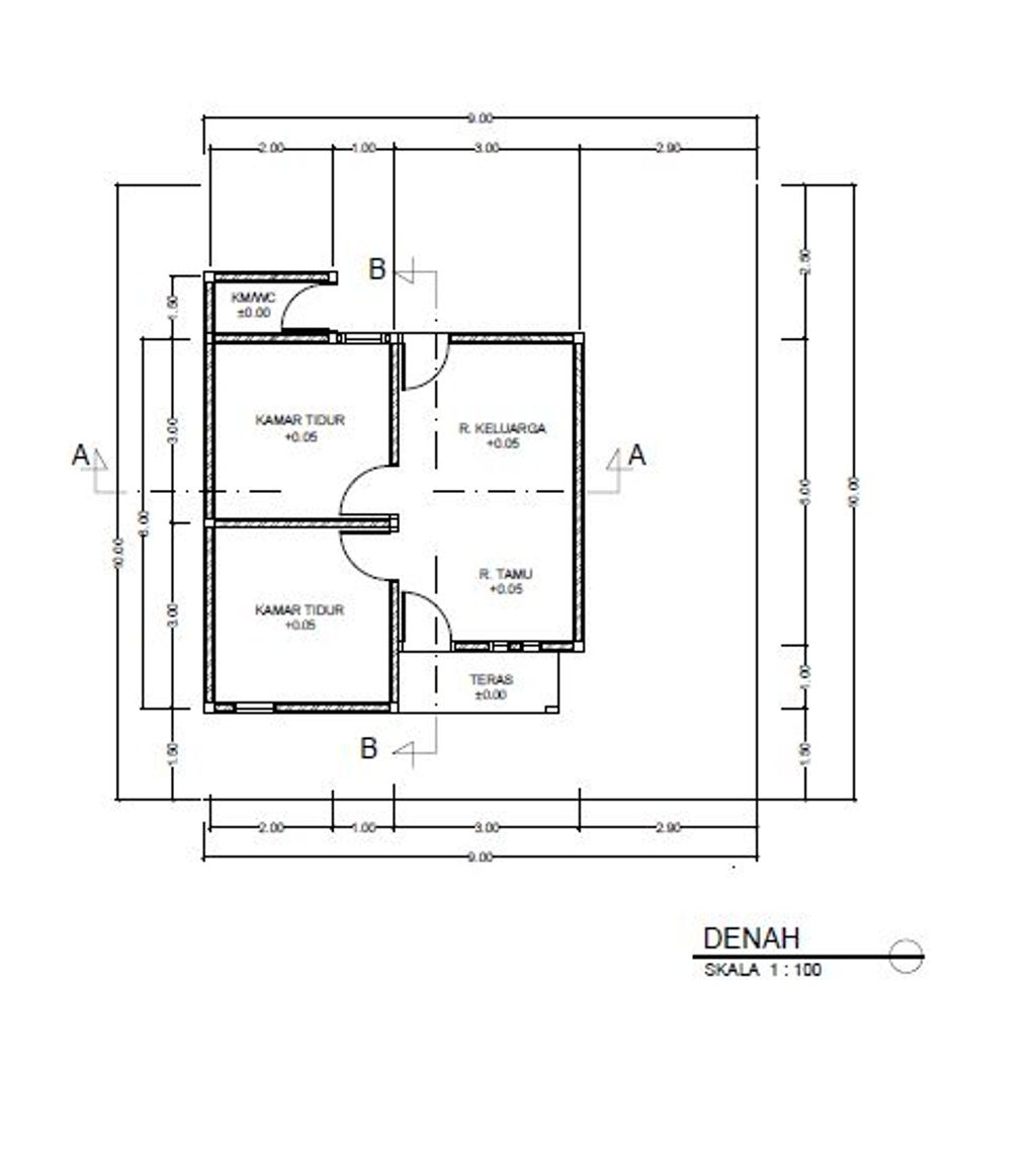 foto denah rumah tipe 36 perumahan D'NAFA ROYAL GARDEN PAUH