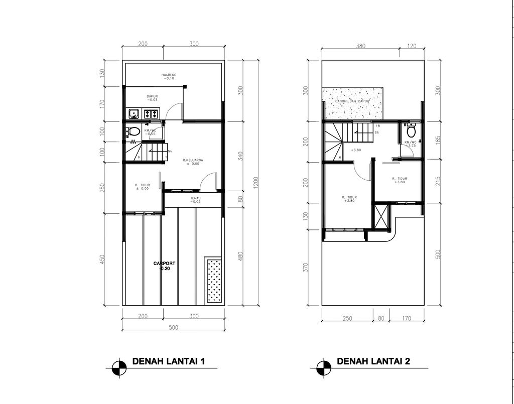 foto denah rumah tipe 43 Compact 3 Kamar HC (485) perumahan G-Land Ciwastra Park 2