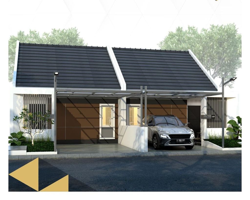 foto tampak rumah tipe 45 (E08) perumahan BALE AGUNG KALIGELANG 2 PENGEMBANGAN